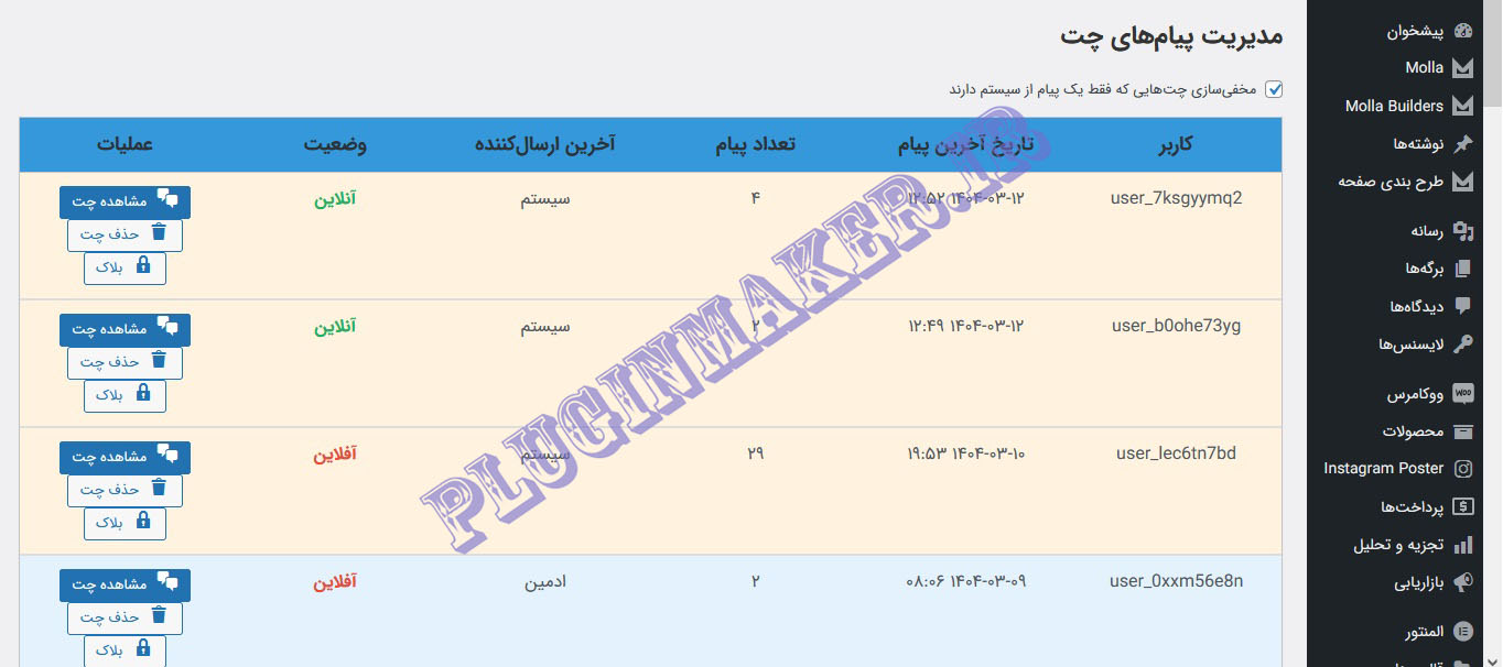 پشتیبانی آنلاین وردپرس
